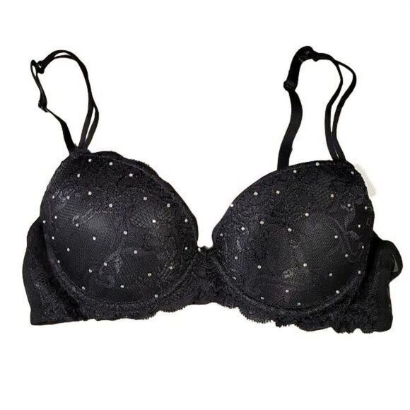 Hers by Herman Lace Push-up Bra & Thong Set Sz 32B - Picture 2 of 9